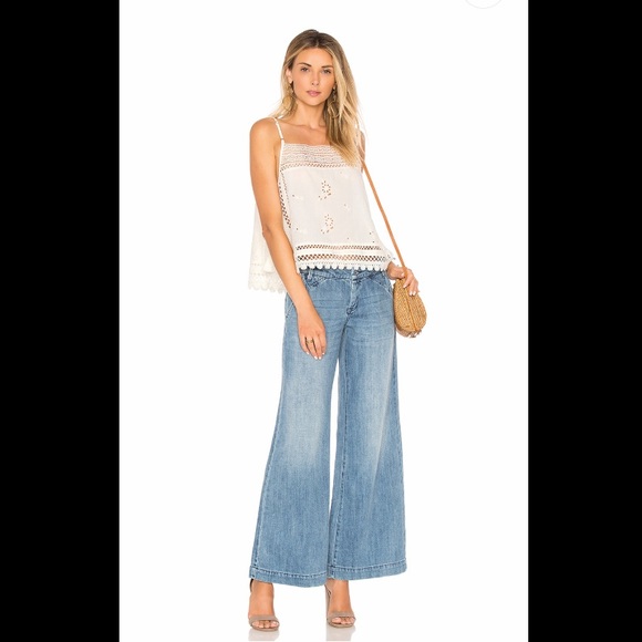 Free People Denim - Free People Sydney Denim Trouser in Blue